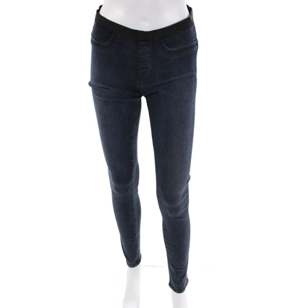Helmut Lang Womens Elastic Waistband Mid Rise Denim Leggings Blue Size 27